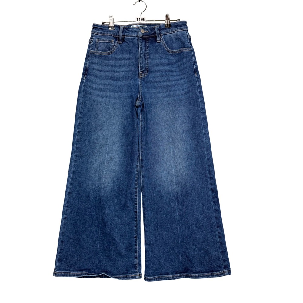 Freckled Poppy Risen Jeans Women 9/29 Blue Wide Leg High Rise Stretch Denim